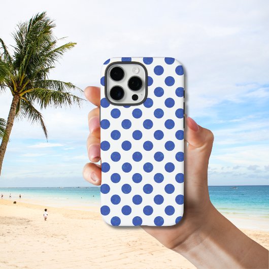 Blue Polka Dot Case-Mate iPhone Case