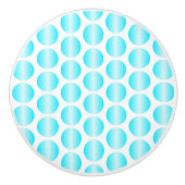 Blue Polka Dot Design Keramische Knop (Voorkant)
