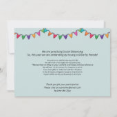 Blue Polka Dot Drive op uitnodiging voor verjaarda (Achterkant)