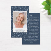 Blue Polka Dot Foto Memorial Prayer Kaart (Bureau)