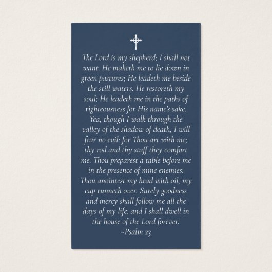 Blue Polka Dot Foto Memorial Prayer Kaart (Achterkant)