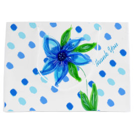 Blue Polka-Dot Gift Bag Groot Cadeauzakje