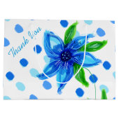 Blue Polka-Dot Gift Bag Groot Cadeauzakje (Achterkant)