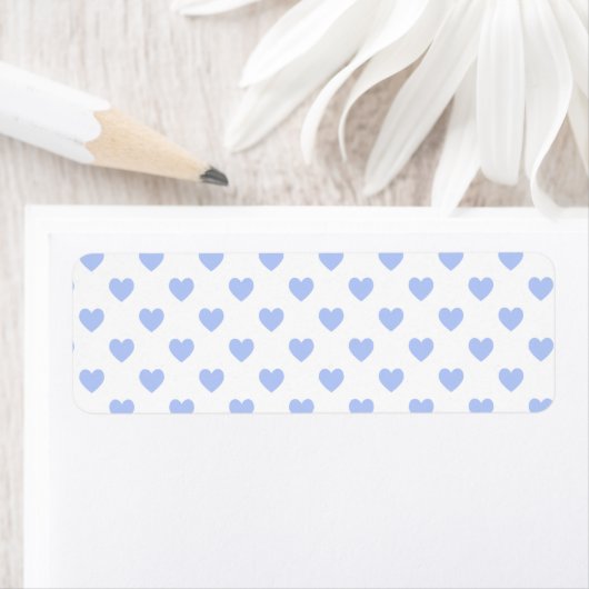 Blue Polka Dot Hearts Etiket (Insitu)