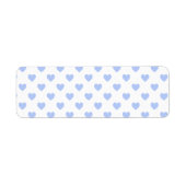 Blue Polka Dot Hearts Etiket (Voorkant)