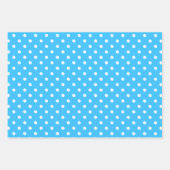 Blue Polka Dot Inpakpapier Vel (Voorkant 3)