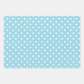 Blue Polka Dot Inpakpapier Vel (Voorkant)
