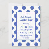 Blue Polka Dot Just Because Girls's Day at Spa Kaart (Voorkant)