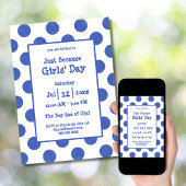 Blue Polka Dot Just Because Girls's Day at Spa Kaart