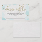 Blue Polka Dot Luier Raffle Baby shower Kaart (Voorkant / Achterkant)