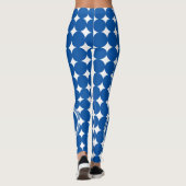 Blue Polka Dot Monogram Leggings (Achterkant)