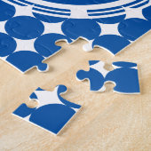 Blue Polka Dot Monogram Legpuzzel (Zijkant)