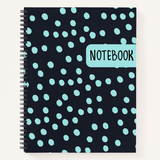 Blue Polka Dot Notitieboek (Voorkant)