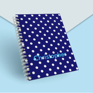 Blue Polka Dot Notitieboek