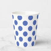 Blue Polka Dot Papieren Bekers (Links)
