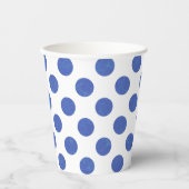 Blue Polka Dot Papieren Bekers (Voorkant)