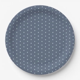 Blue Polka Dot Papieren Bordje