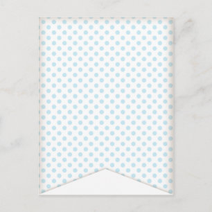 Blue Polka Dot Party Flag Bunting Banner Post Card Briefkaart