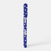 Blue Polka Dot Pattern Phone Case iPhone 16 Hoesje (Rechterkant)