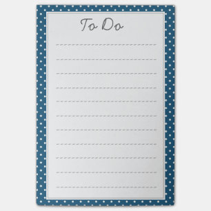 Blue Polka Dot Pattern Post-it® Notes