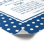 Blue Polka Dot Personalized Christelijk Baby Nurse Poster (Hoek)