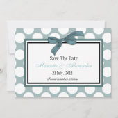 Blue Polka Dot Save the Date (Voorkant)