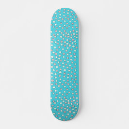 Blue Polka Dot Scratch Pattern Persoonlijk Skateboard