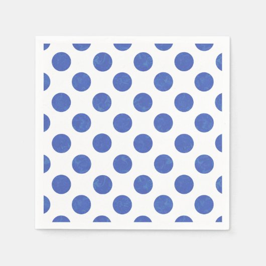 Blue Polka Dot Servet (Voorkant)