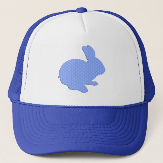 Blue Polka Dot Silhouette Easter Bunny Pet (Voorkant)