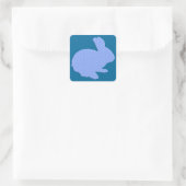Blue Polka Dot Silhouette Easter Bunny Stickers (Tas)