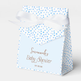 Blue Polka Dot Teddy Bear Baby shower Bedankdoosjes