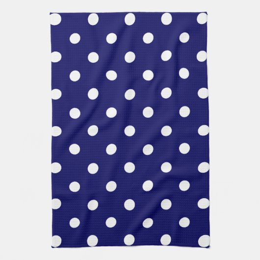 Blue Polka Dot Theedoek (Verticaal)
