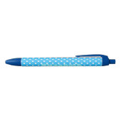Blue Polka Dot Zwarte Inkt Pen (Bovenkant)