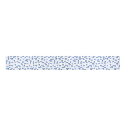 Blue Polka Dots 3' Wide Grosgrain Ribbon Grosgrain Lint (Voorkant)