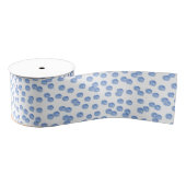 Blue Polka Dots 3' Wide Grosgrain Ribbon Grosgrain Lint (Spoel)