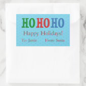 Blue Polka Dots aangepast kerstcadeaulabel / Label (Tas)