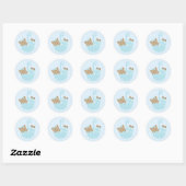 Blue Polka Dots Baby of Vrijgezellenfeest Stickers (Vel)