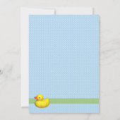 Blue Polka Dots Baby shower Kaart (Achterkant)