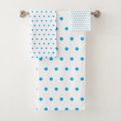 Blue Polka Dots Bad Handdoek (Insitu)
