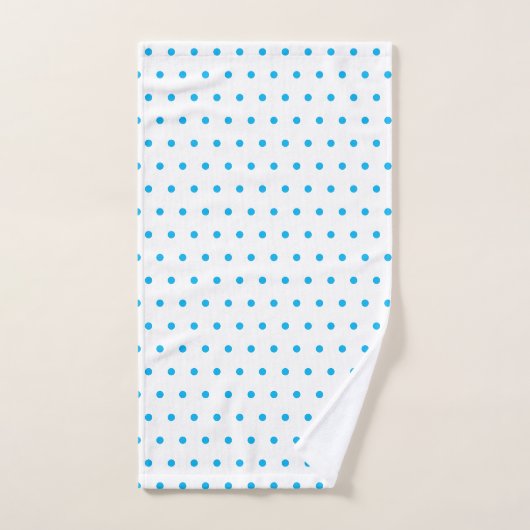 Blue Polka Dots Bad Handdoek (Handdoek)