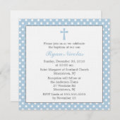 Blue Polka Dots Baptisme Kaart (Voorkant / Achterkant)