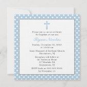 Blue Polka Dots Baptisme Kaart (Voorkant)