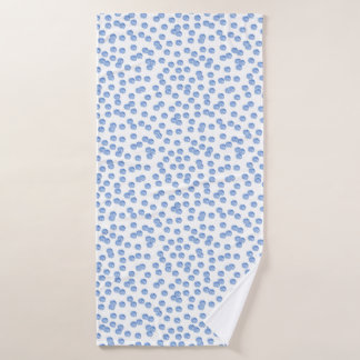 Blue Polka Dots Bath Towel Badhanddoek