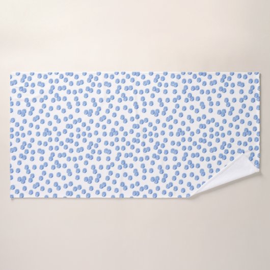 Blue Polka Dots Bath Towel Badhanddoek (Badhanddoek)