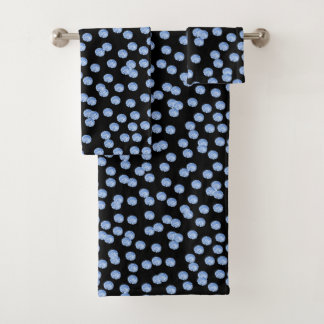 Blue Polka Dots Bathroom Towel Set Bad Handdoek