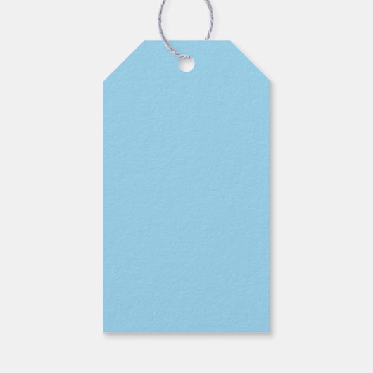 Blue Polka Dots Bluish White Gift Label Cadeaulabel (Achterkant)