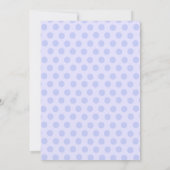 Blue Polka Dots Bow Baby shower Invitation Kaart (Achterkant)