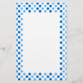 Blue Polka Dots Briefpapier (Voorkant)