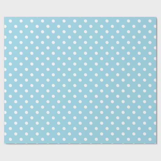 Blue Polka Dots Cadeaupapier (Vlak)