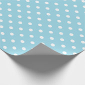 Blue Polka Dots Cadeaupapier (Hoek)